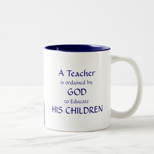 Christian Teacher Two-Tone Coffee Mug (Right)