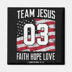 Christian - Team Jesus 03 Faith Hope Love Magnet