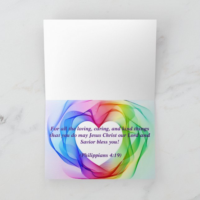 Christian thank you card (Inside)