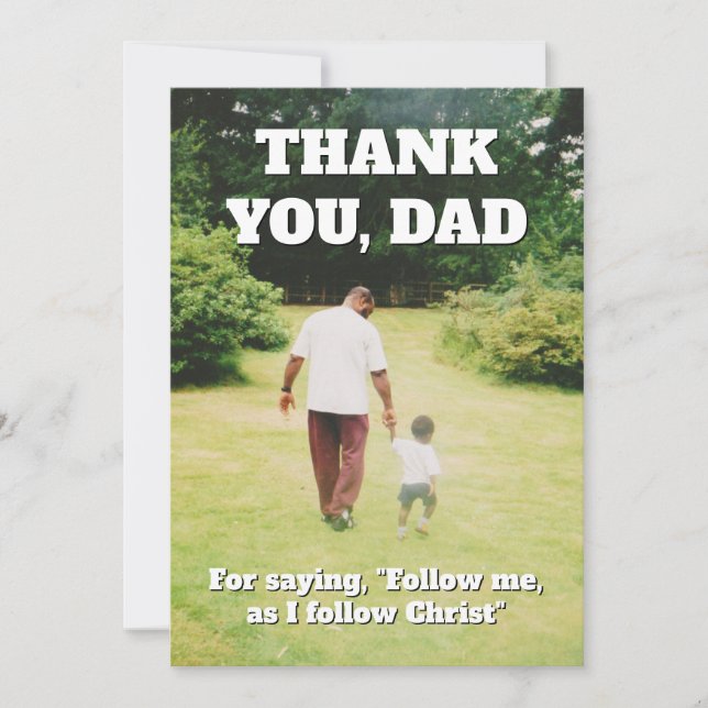 Christian THANK YOU DAD Fathers Day Holiday Card (Front)