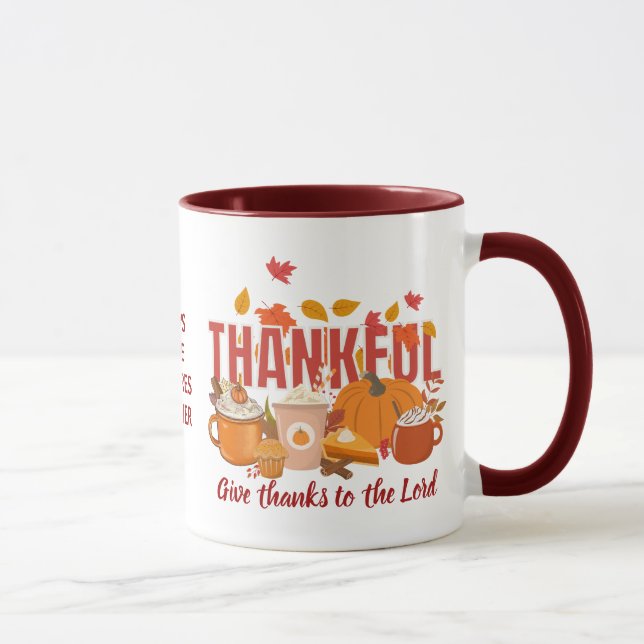 Christian THANKFUL Pumpkin Thanksgiving Mug (Right)