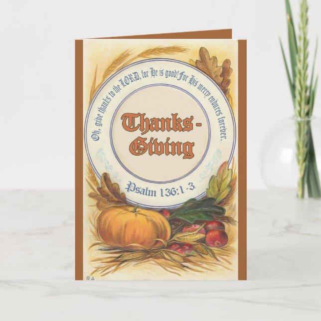Christian Thanksgiving Bountiful Harvest Cards (Front)