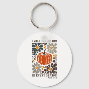 Christian Thanksgiving I Will Praise Him In Every Key Ring