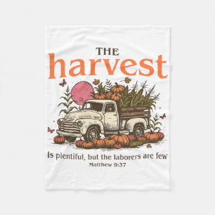Christian Thanksgiving Matthew 937 The Harvest Is Fleece Blanket