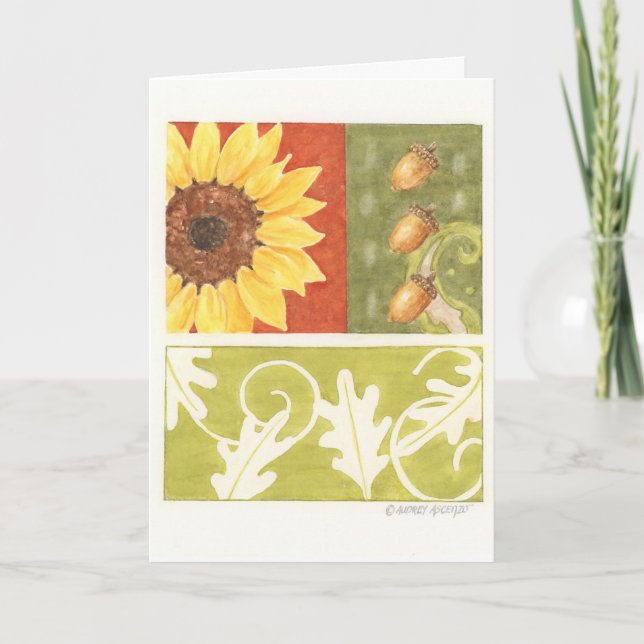 Christian Thanksgiving Nature Collage Card (Front)