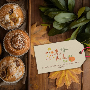 Christian Thanksgiving   Personalized Family Name  Gift Tags