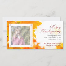 Christian Thanksgiving Photo Card