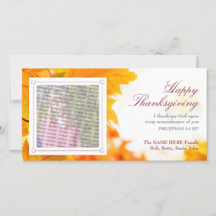 Christian Thanksgiving Photo Card
