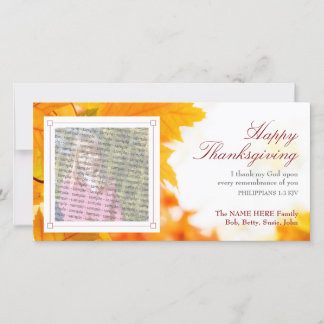 Christian Thanksgiving Photo Card