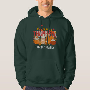 Christian Thanksgiving Pumpkin THANKFUL Family Hoodie