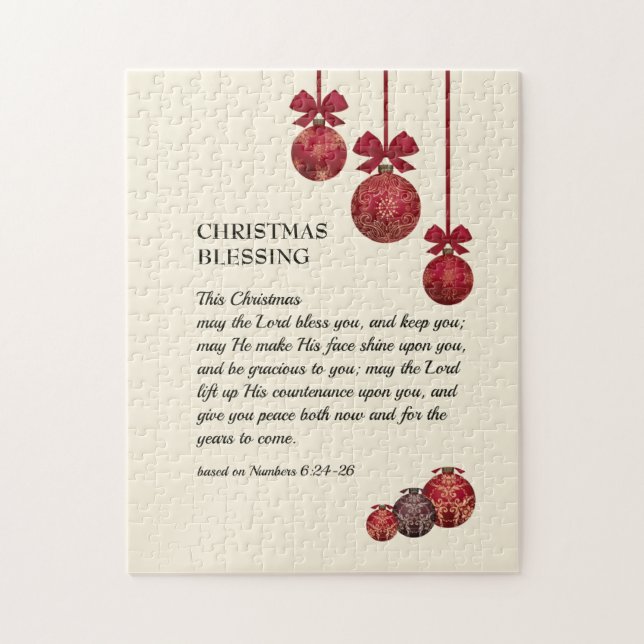 Christian | THE LORD BLESS YOU | Christmas Jigsaw Puzzle (Vertical)
