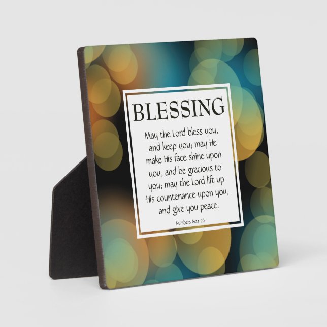 Christian THE LORD BLESS YOU | Numbers 6:24-26 Plaque (Front)
