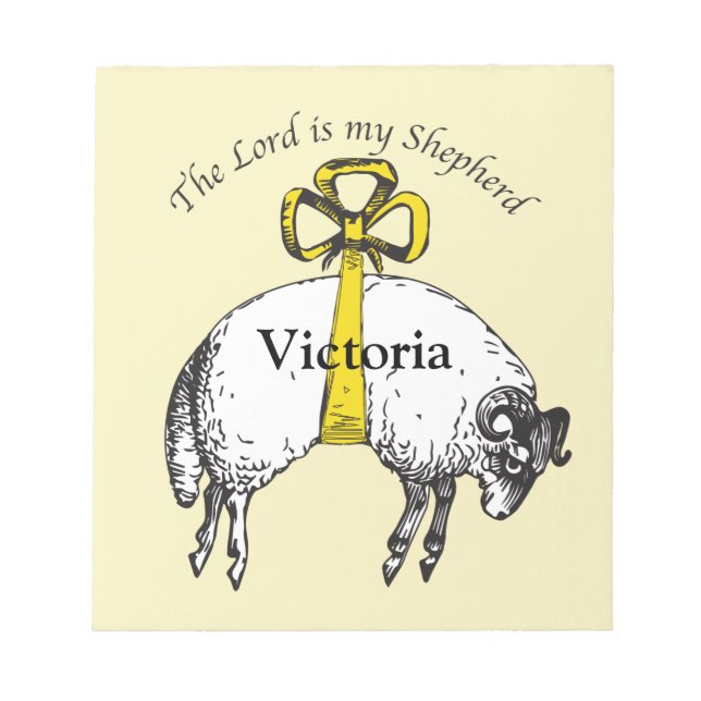Christian The LORD is my shepherd Psalm 23 Notepad (Front)