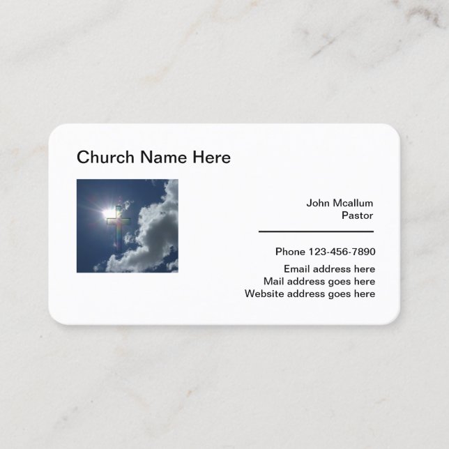 Christian Theme Modern Business Card (Front)