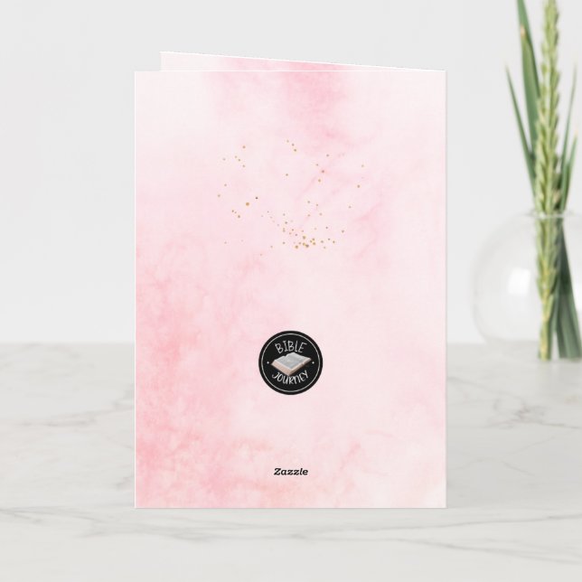 Christian Themed Folded Birthday Greeting Card (Back)