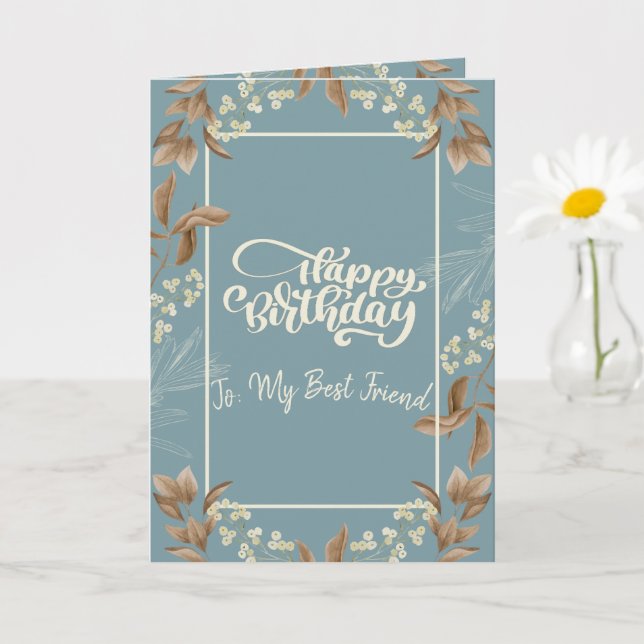 Christian Themed Folded Birthday Greeting Card (Small Plant)