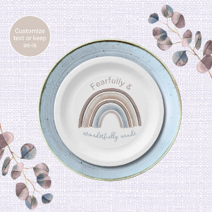 Christian Themed Rainbow Baby Shower Paper Plates
