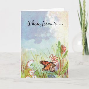 Christian Thinking of You Encouragement Butterfly Card