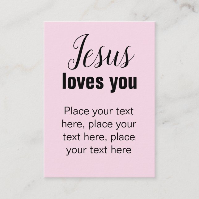 Christian track card template to personalise (Front)