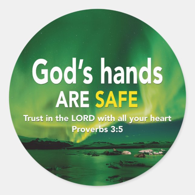 Christian TRUST IN THE LORD Proverbs 3:5-6 Classic Round Sticker (Front)
