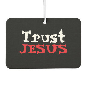 Christian ‘Trust JESUS’ Red Black White Car Air Freshener