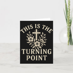 Christian Turning Int Cross Floral Faith Design  Card