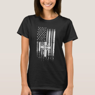 Christian Us American Flag - Jesus Bible Protestan T-Shirt