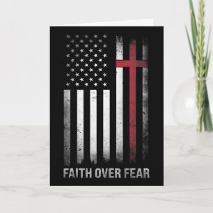 Christian Us Usa Flag American Christ Faith Over F Card