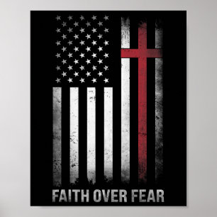 Christian Us Usa Flag American Christ Faith Over F Poster