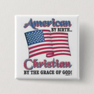 Christian USA 15 Cm Square Badge