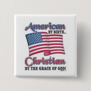 christian usa 15 cm square badge