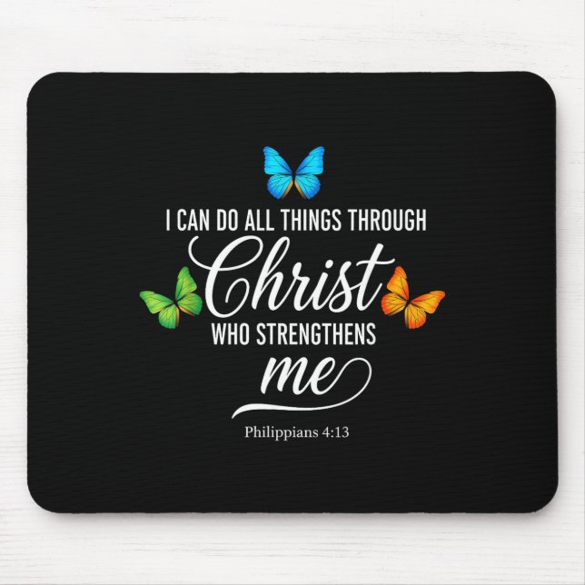 Christian Usa Flag Amercian Christ Faith Christian Mouse Mat (Front)