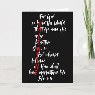 Christian Valentine Bible Verse Jesus John 3_16 Fa Card