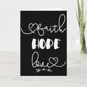 Christian Valentine Gift Rustic Faith Hope Love Wi Card