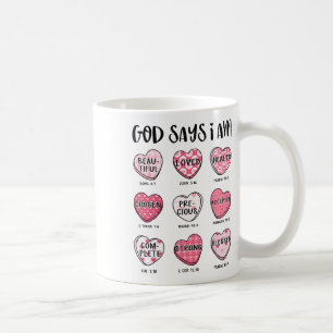 Christian Valentine God Says Bible Verses Hearts F Coffee Mug
