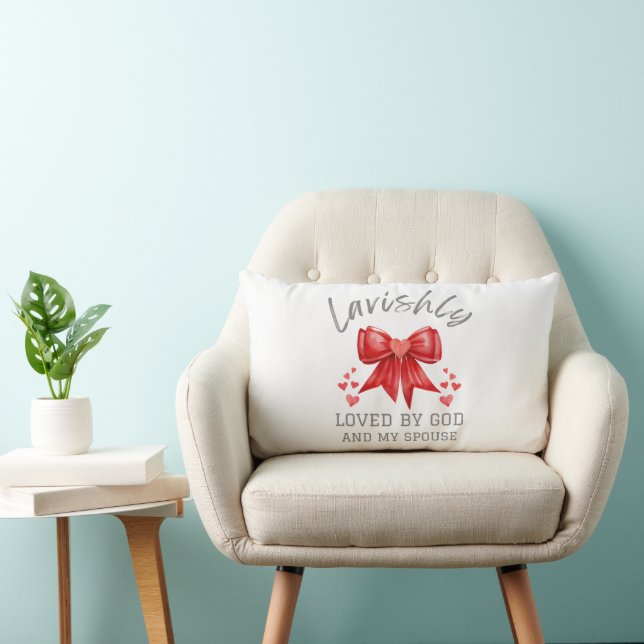 Christian Valentine LAVISHLY LOVED Coquette Bow Lumbar Cushion (Chair)
