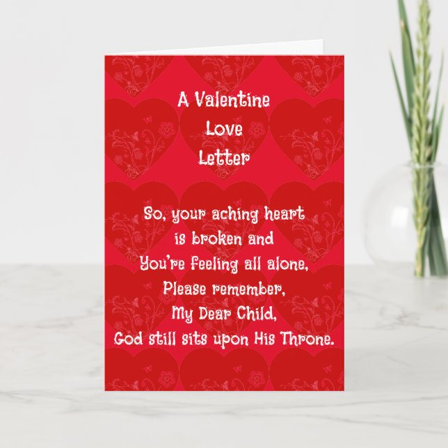 Christian Valentine Love Letter Holiday Card (Front)