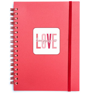 Christian Valentine's Modern Love Like Jesus Red Square Sticker