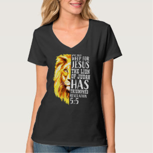 Christian Verse Jesus Faith Lion Judah Graphic On T-Shirt