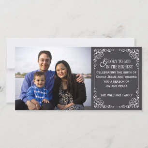Christian Vintage Chalkboard Christmas Photo Cards