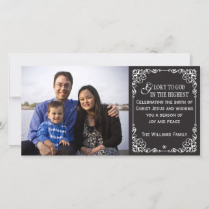 Christian Vintage Chalkboard Christmas Photo Cards