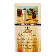 christian vintage Shipping Label 12
