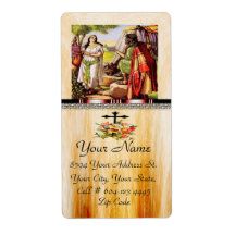 christian vintage Shipping Label 18