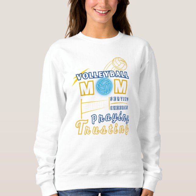 Christian Volleyball Mum Front-Back Sweatshirt (Front)