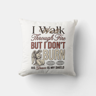 Christian Walk Through Fire Vintage Cushion