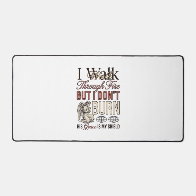 Christian Walk Through Fire Vintage Desk Mat (Front)