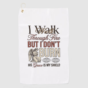Christian Walk Through Fire Vintage Golf Towel