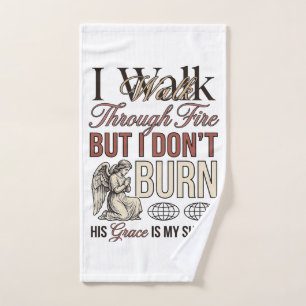 Christian Walk Through Fire Vintage Hand Towel
