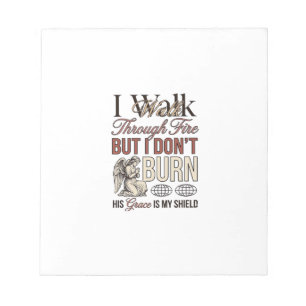 Christian Walk Through Fire Vintage Notepad