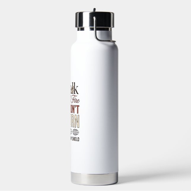 Christian Walk Through Fire Vintage Water Bottle (Left)